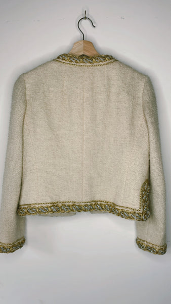 Cropped Wool Embellished Jacket