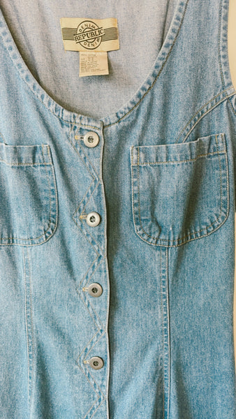 Denim Button Up Maxi Dress
