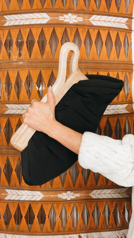 Vintage Abstract Wooden Clutch