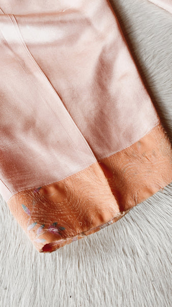 Vintage Peach Silk Harem Pants