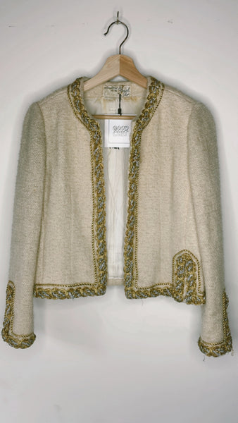Cropped Wool Embellished Jacket