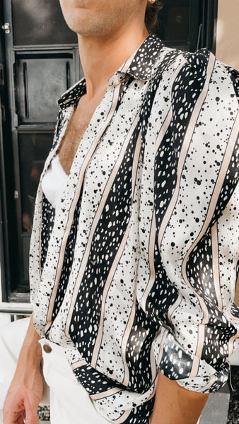 Spots & Stripes Silk Blouse