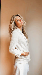 Textured Linen Blazer