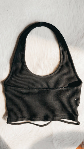 Black Halter Top