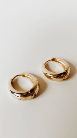 Gold huggie hoops