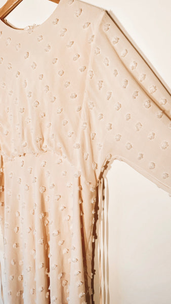 Pom Pom Cream Dress