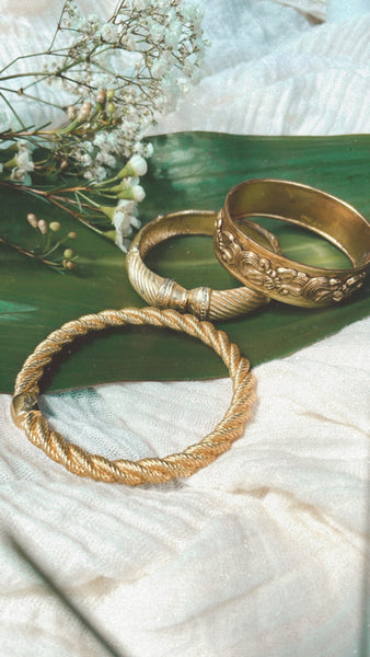 Vintage Copper Flora Bangle