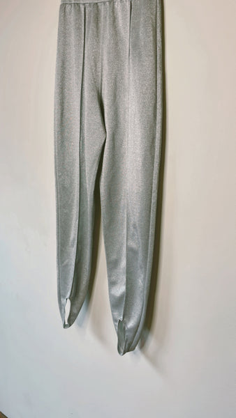 Gantos Silver Metallic Stirrup Pants