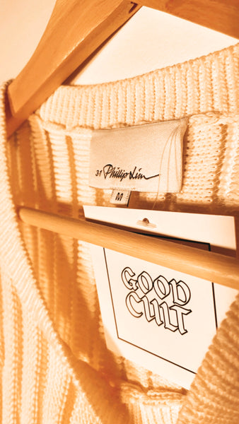 'Philip Lim' sheer panel knit top M