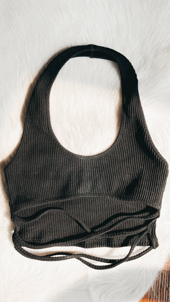 Black Halter Top