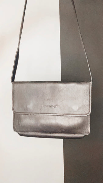Calvin Klein Black Leather 90s Purse