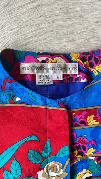 Vintage Silk Floral Blazer