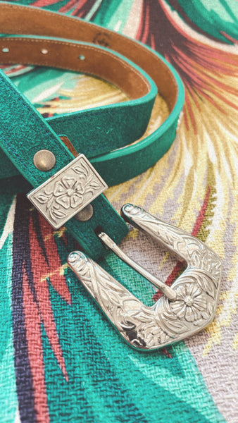 Turquoise Suede Belt