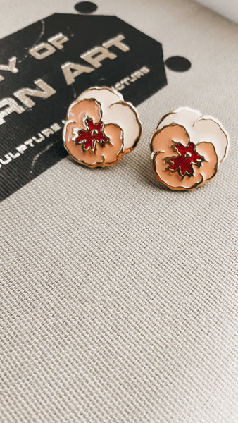 Vintage enamel floral earrings