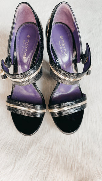 Sergio Rossi Patent Zipper Pumps
