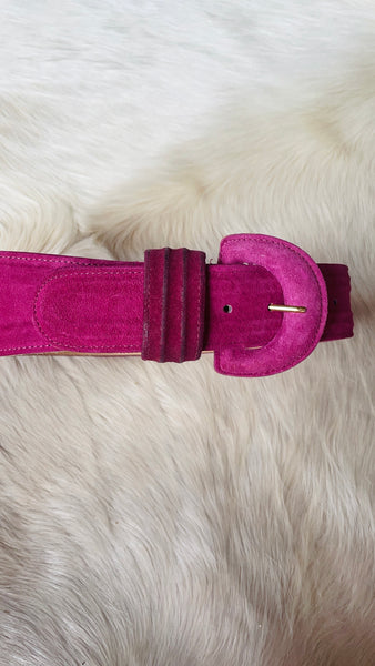 Suede Magenta Belt