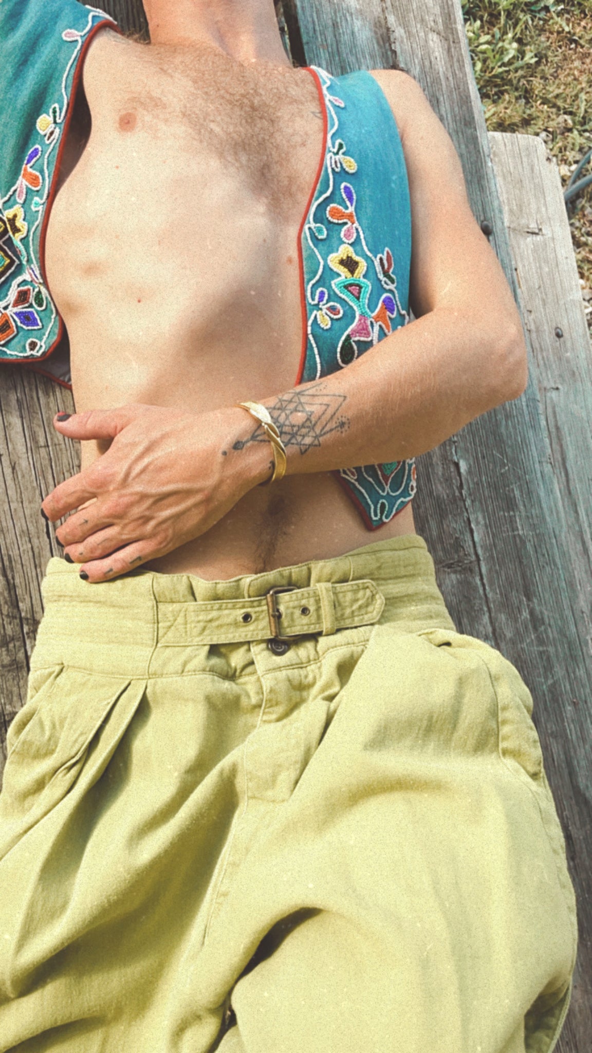 Cosi avocado green pants