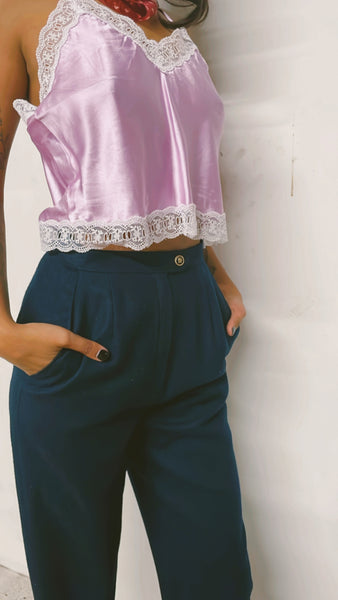 Vintage 'Career Koret' Navy Wool Trousers