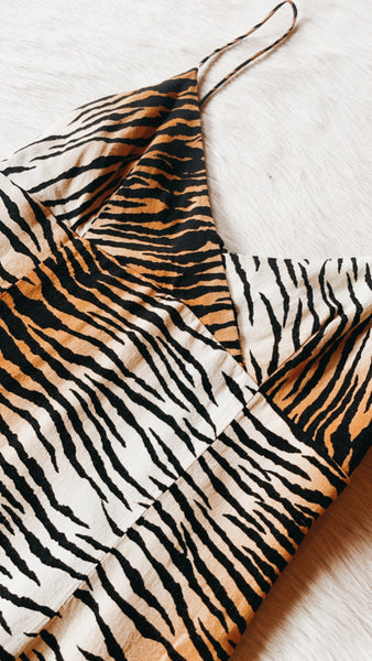 Vintage Nicole Miller Tiger Mini Dress