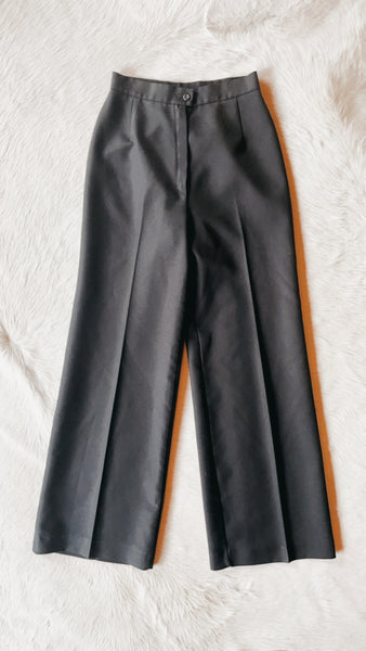 Vintage high waist wide leg black pants
