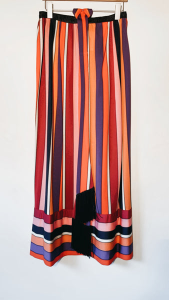 Vintage Striped Maxi Skirt