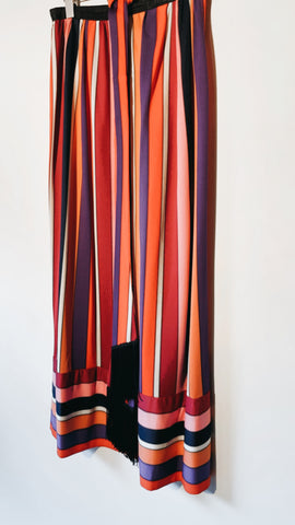 Vintage Striped Maxi Skirt