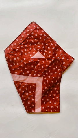 Vintage Raspberry Square Scarf