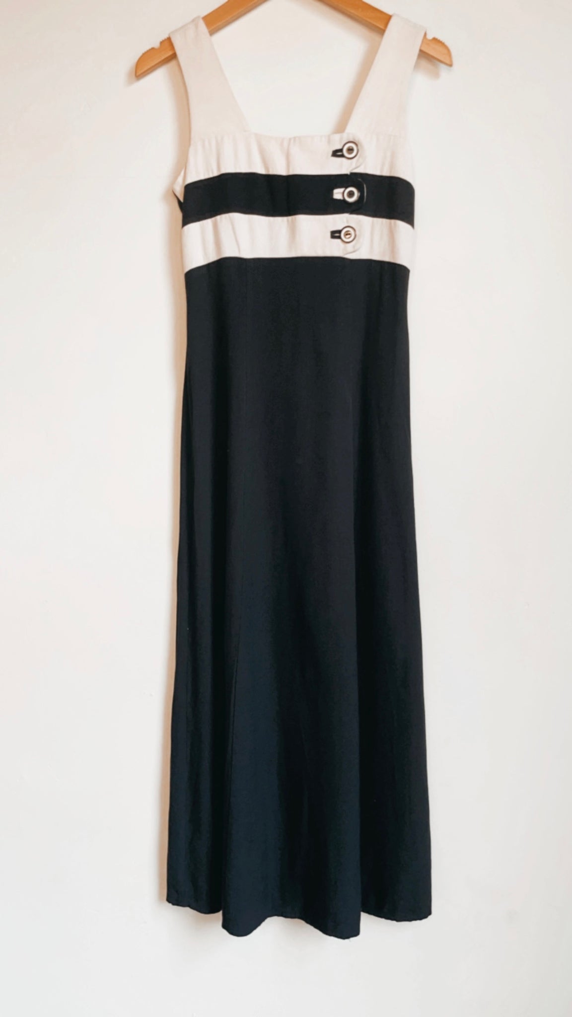 Black and White Buttoned Sundress