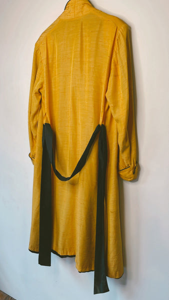 Vintage Silk Mustard Robe