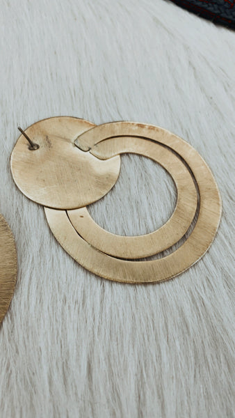 Large Sun Gold Earrings
