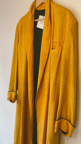 Vintage Silk Mustard Robe