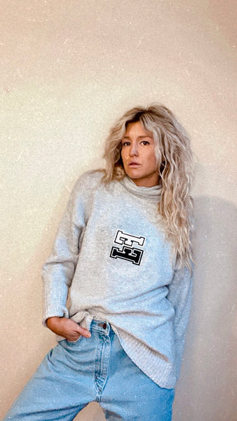 'FF' Oversized Turtleneck
