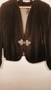 Vintage black velvet blazer