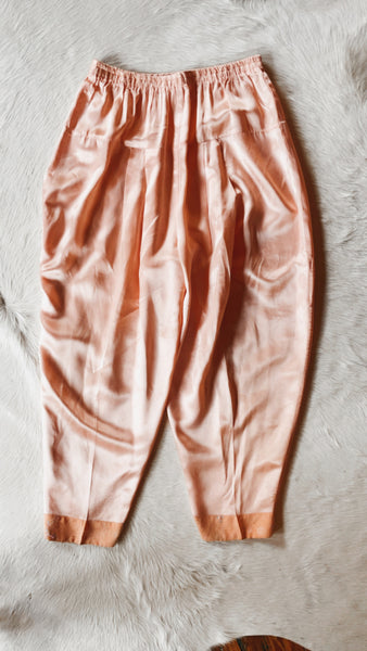 Vintage Peach Silk Harem Pants