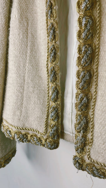 Cropped Wool Embellished Jacket