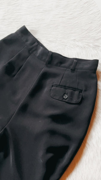 Vintage black pleated trousers