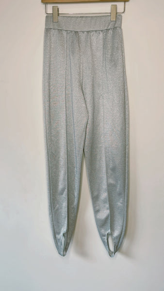 Gantos Silver Metallic Stirrup Pants
