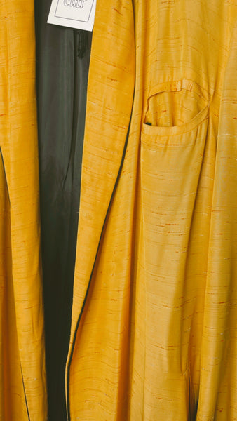 Vintage Silk Mustard Robe