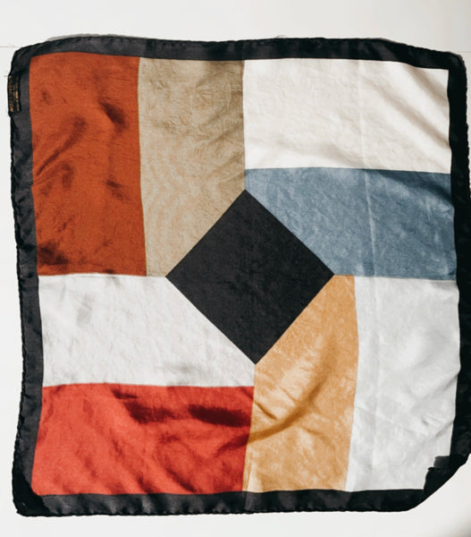 Silk Geometric Square Scarf