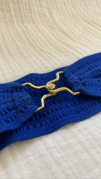 Electric Blue Elastic Belt