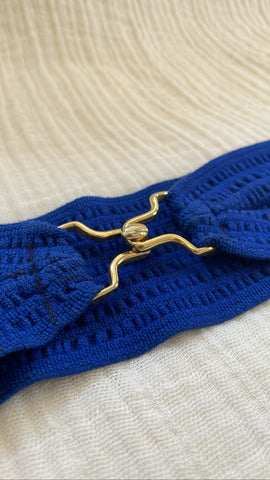 Electric Blue Elastic Belt