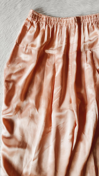Vintage Peach Silk Harem Pants