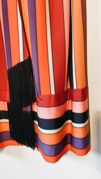 Vintage Striped Maxi Skirt