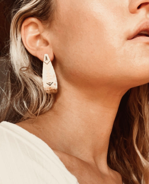 Art Deco Triangle Earrings