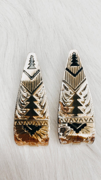Art Deco Triangle Earrings