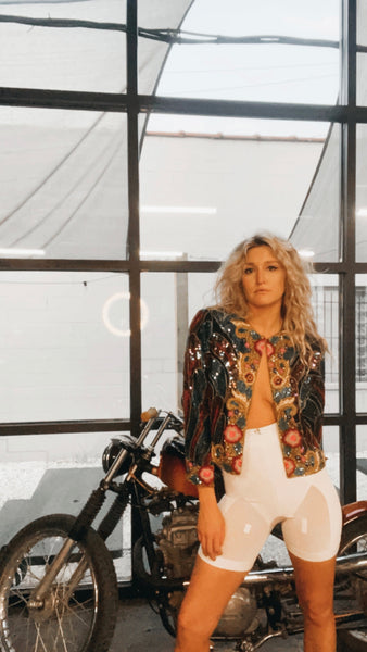 Sequin Embroidered 'Scala' Matador Jacket