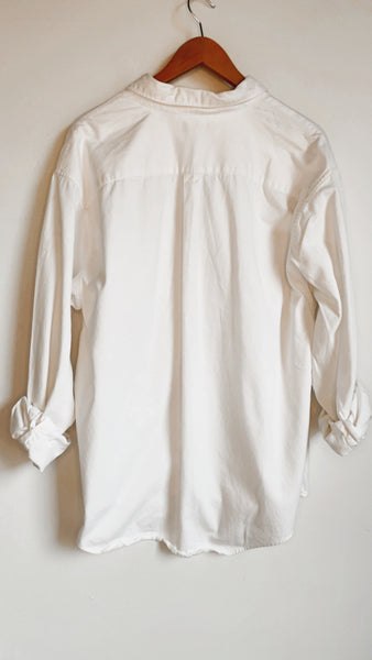 White Denim Button Up