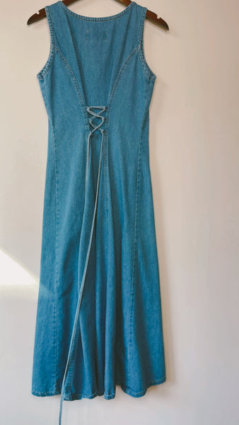 Denim Button Up Maxi Dress