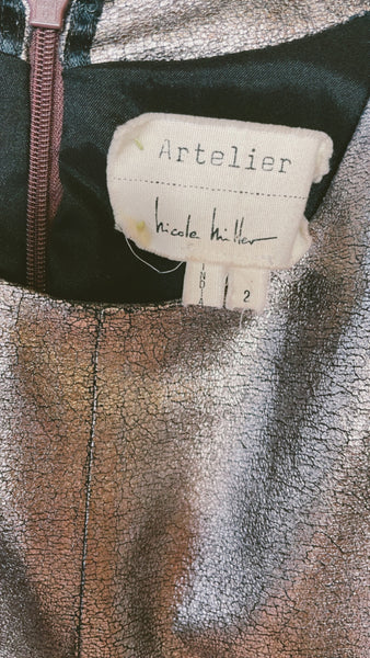 Artelier Nicole Miller Leather Dress
