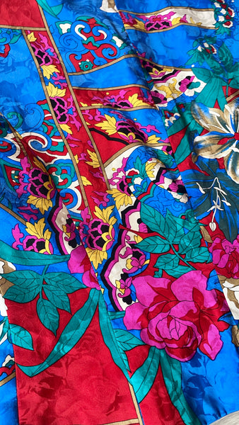 Vintage Silk Floral Blazer